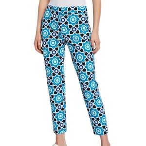 TRINA TURK 4 MOSS 2 TILE-PRINT CROPPED PANT Geo Retro P1